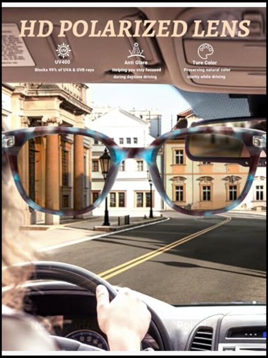 Polarized Cat-Eye Sunglasses: Premium Nylon Lens UV400 Protection Acetate Frame main image 7